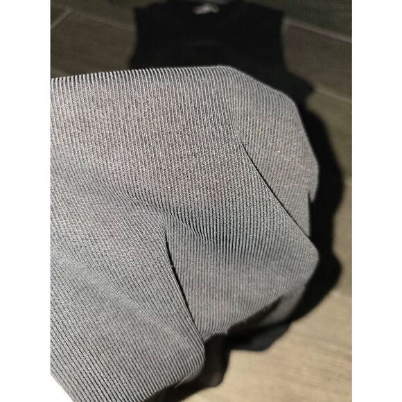 A'Gaci Ribbed Black Midi Dress Size Large Medium - Picture 5 of 9